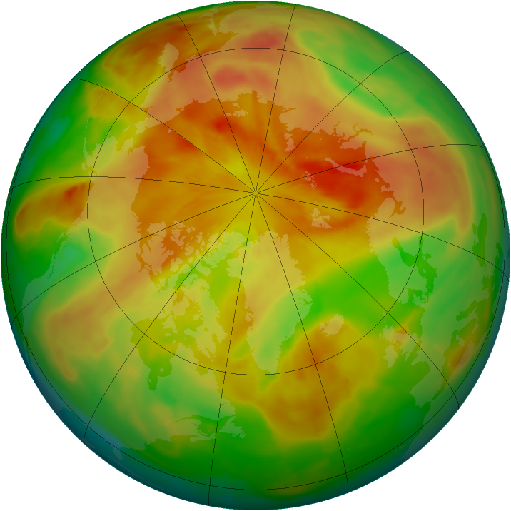 Arctic ozone map for 04 April 2009